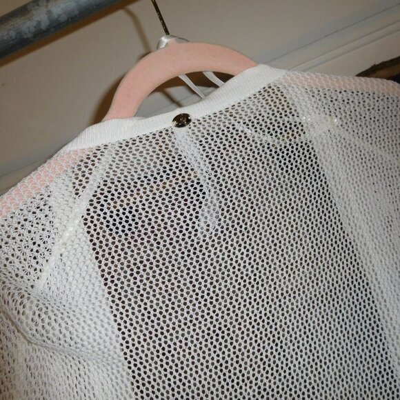 2X WHITE Melissa McCarthy Seven7 Open Front Sleeveless Knit Cardigan Duster - Picture 9 of 10